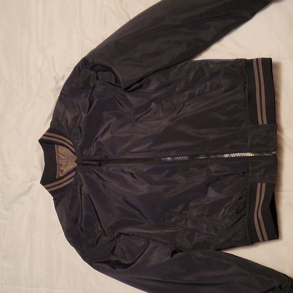 REVERSIBLE, Men's Express SMALL Bomber Jacket, Black/Olive Green